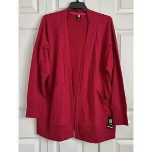 ID Ideology Women's Sweater Cardigan Plus Size Knitwear Comfort Pockets LongLine